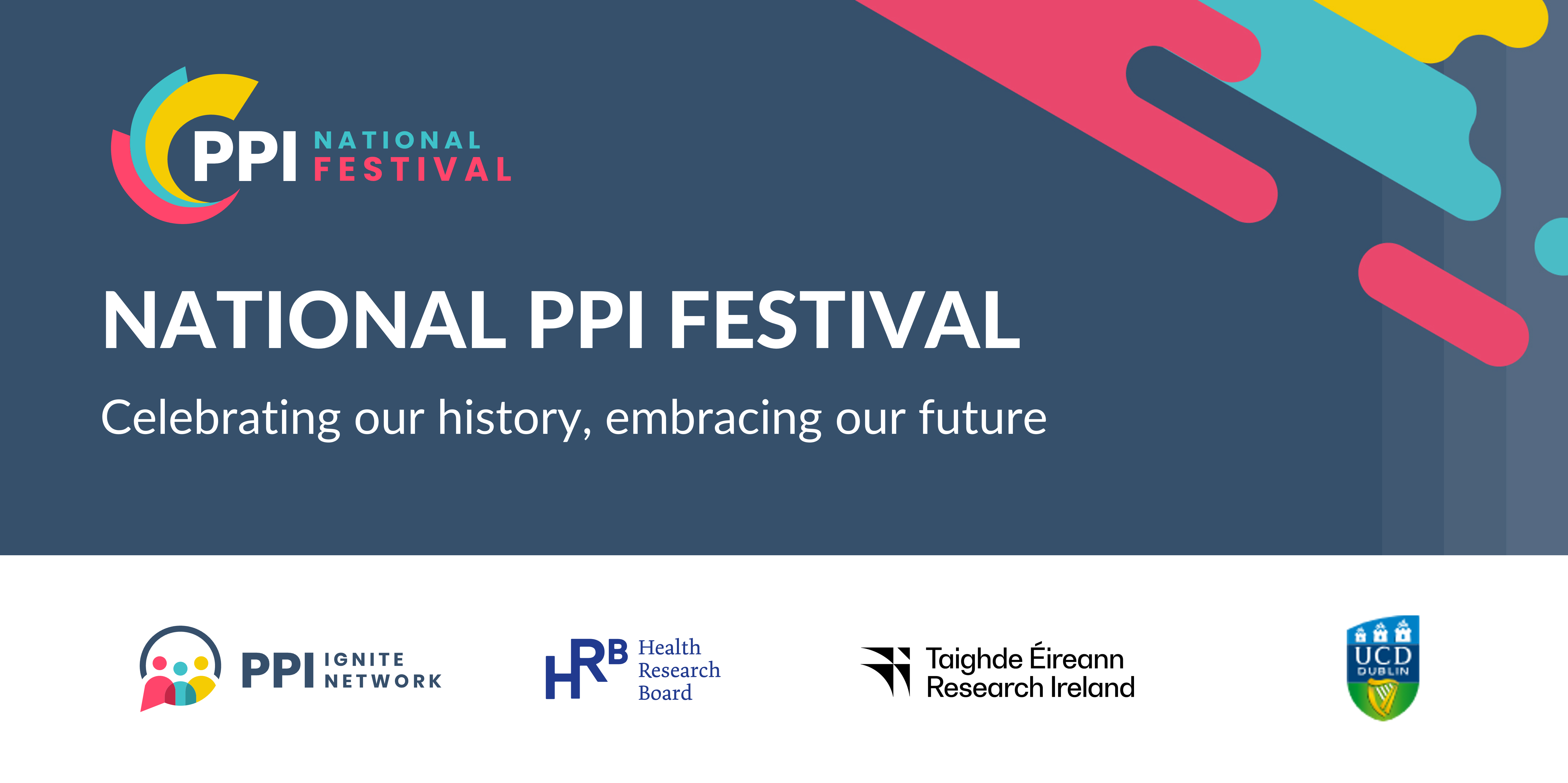 PPI Festival 1-31st October on dark blue and white background